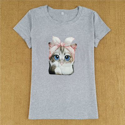 Női alkalmi póló négy színben mintával