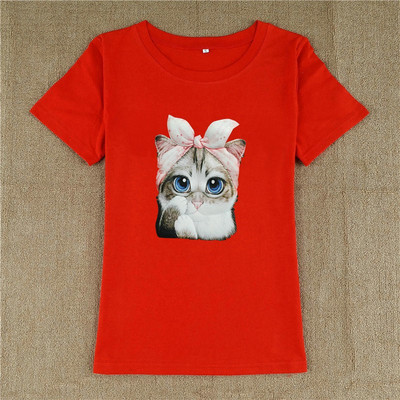 Női alkalmi póló négy színben mintával