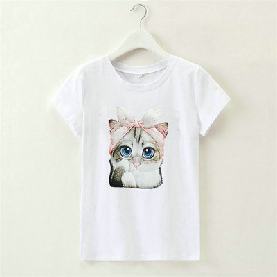 Női alkalmi póló négy színben mintával