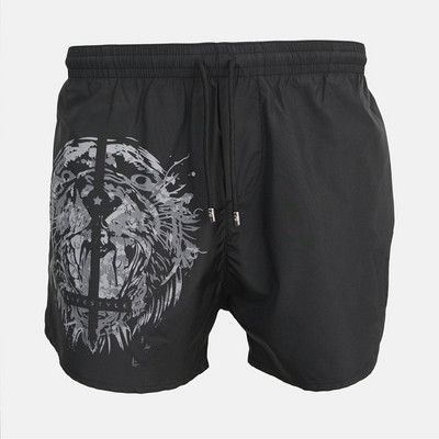 Alkalmi férfi rövidnadrág fekete mintával - két modell