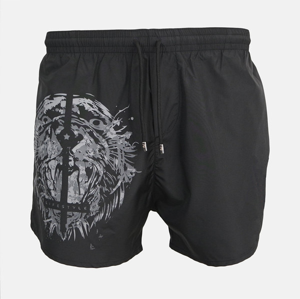 Alkalmi férfi rövidnadrág fekete mintával - két modell