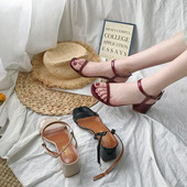 Alkalmi női szandál sarokkal, három színben