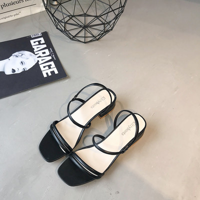 Női topikus szandál három színben, sarokkal