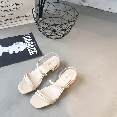 Női topikus szandál három színben, sarokkal