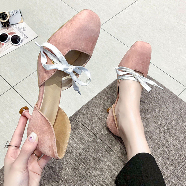 Öko velúrból készült női alkalmi cipő, két színben sarokkal