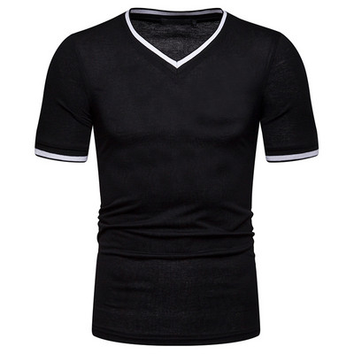 Αντρικά μπλουζάκια με ντεκολτέ σε σχήμα V σε διάφορα χρώματα