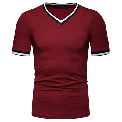 Αντρικά μπλουζάκια με ντεκολτέ σε σχήμα V σε διάφορα χρώματα