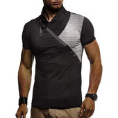 Modern férfi póló rövid ujjal és gallérral több színben