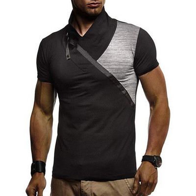 Modern férfi póló rövid ujjal és gallérral több színben