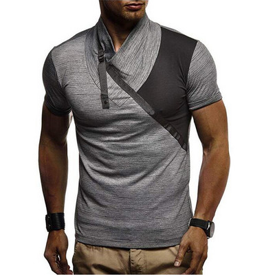 Modern férfi póló rövid ujjal és gallérral több színben
