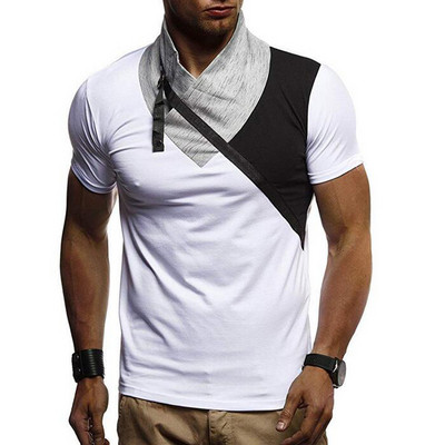 Modern férfi póló rövid ujjal és gallérral több színben