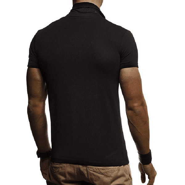 Modern férfi póló rövid ujjal és gallérral több színben