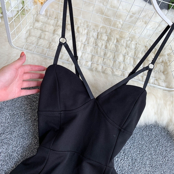 Rochie moderna de dama lunga de culoare neagra