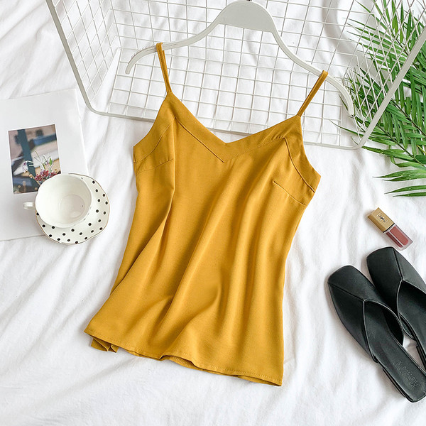 Γυναικείο κομψό αμάνικο με λεπτές λωρίδες σε διάφορα χρώματα