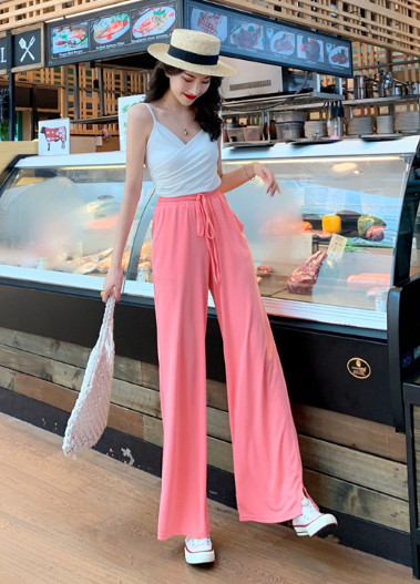 Alkalmi női nadrág magas derékkal, megkötővel három színben