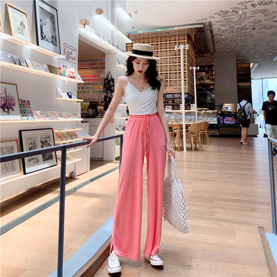 Alkalmi női nadrág magas derékkal, megkötővel három színben