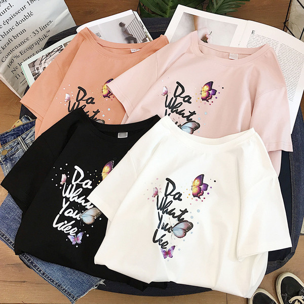 Női alkalmi póló négy színben, rátéttel