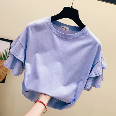 Modern női póló négy színben O-nyakkal