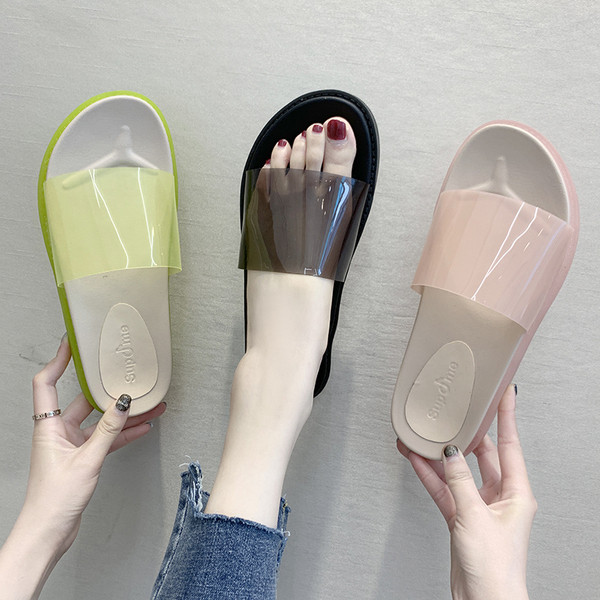 Alkalmi női papucs fekete, sárga és rózsaszín színben