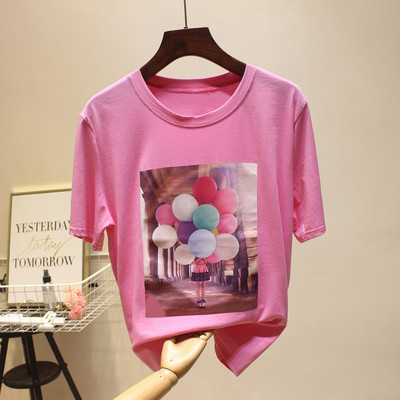 Női alkalmi póló három színben rátéttel