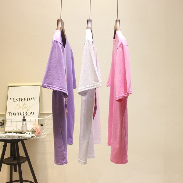 Női alkalmi póló három színben rátéttel