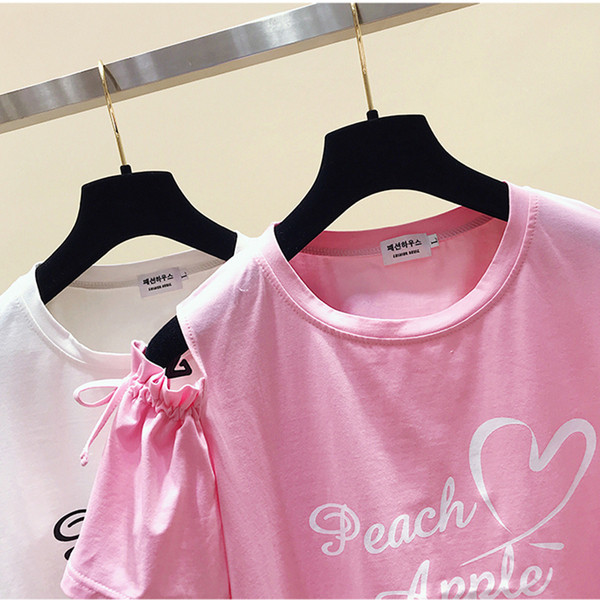 Σύγχρονη γυναικεία μπλούζα με άσπρο και ροζ χρώμα