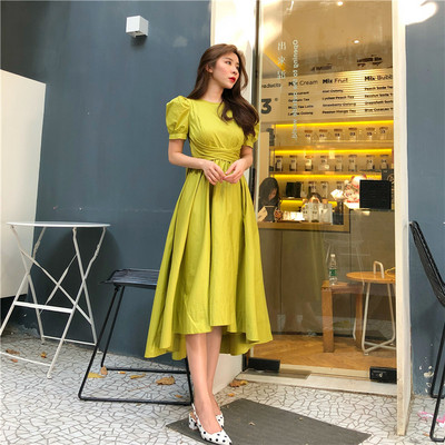 Модерна дамска рокля с къс ръкав в четири цвята