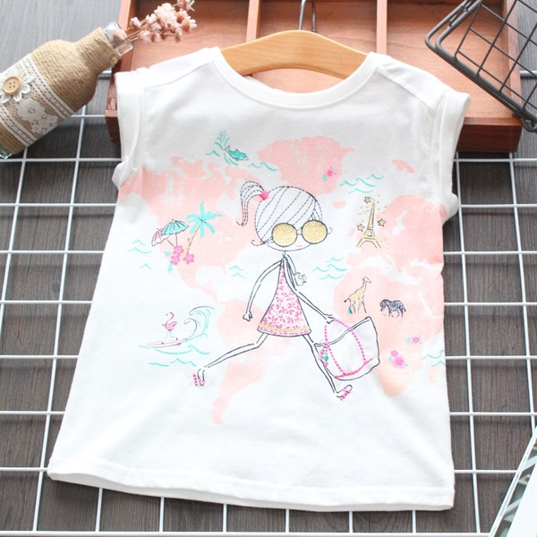 Gyerek póló lányoknak szürke és fehér színben