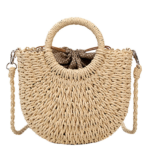 Κομψή γυναικεία τσάντα παραλίας  σε δύο χρώματα