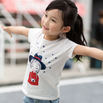 Παιδικό μπλουζάκι με εφαρμογή για κορίτσια