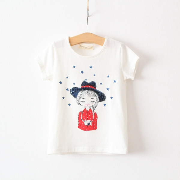 Gyerek póló rátéttel lányoknak