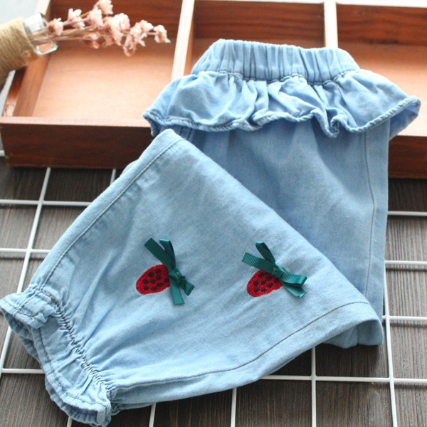 Új modell gyerekfarmer hímzéssel lányoknak