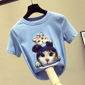 Jelenlegi női póló flitterekkel - hat színben