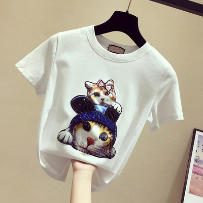 Jelenlegi női póló flitterekkel - hat színben