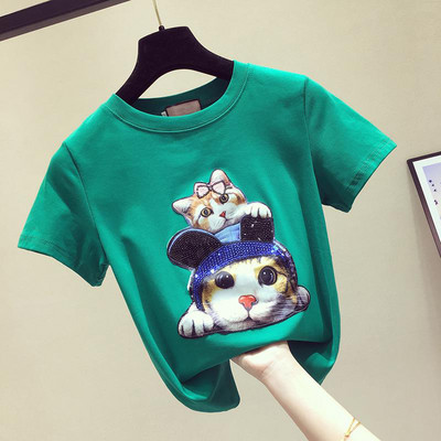 Jelenlegi női póló flitterekkel - hat színben