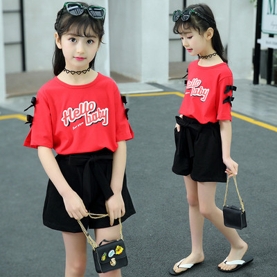 Μοντέρνο παιδικό σετ - παντελόνι και μπλούζα για κορίτσια