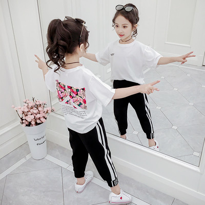 Modern gyerek nadrág és blúz szett lányoknak két színben