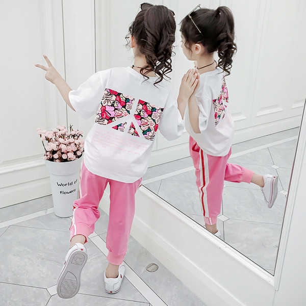 Modern gyerek nadrág és blúz szett lányoknak két színben