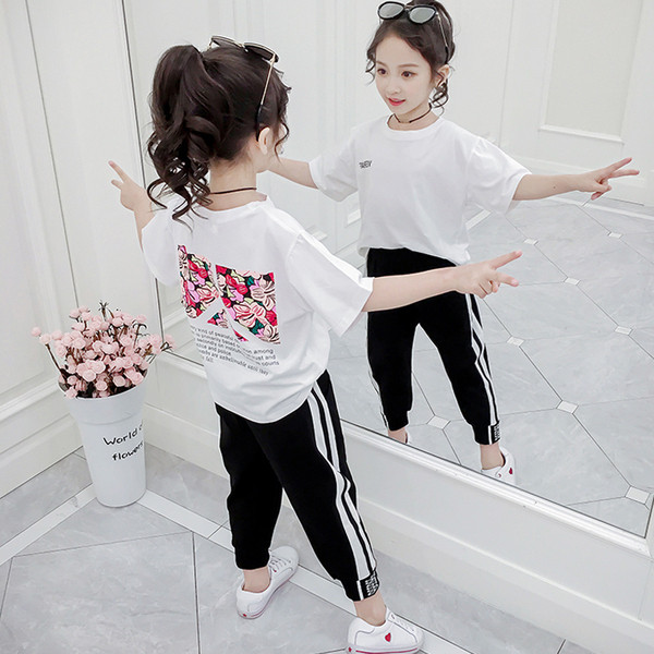 Modern gyerek nadrág és blúz szett lányoknak két színben