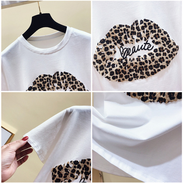 Modern női póló fehér és fekete színben