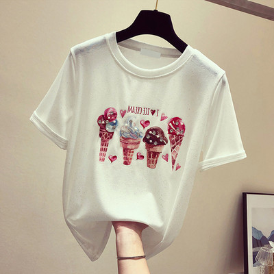 Γυναικείο μπλουζάκι σε τρία χρώματα με κοντό μανίκι και λαιμόκοψη