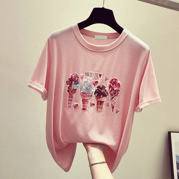 Γυναικείο μπλουζάκι σε τρία χρώματα με κοντό μανίκι και λαιμόκοψη