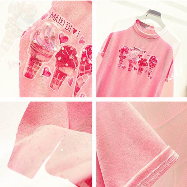 Γυναικείο μπλουζάκι σε τρία χρώματα με κοντό μανίκι και λαιμόκοψη