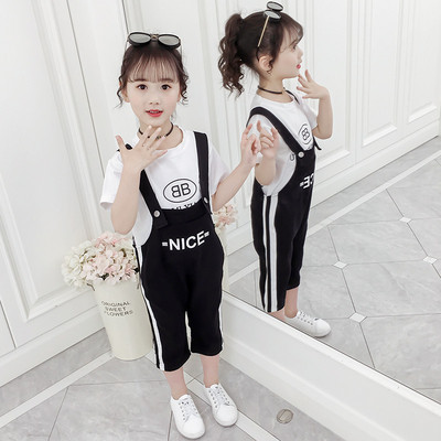 Set salopeta si bluza pentru copii in doua culori pentru fete