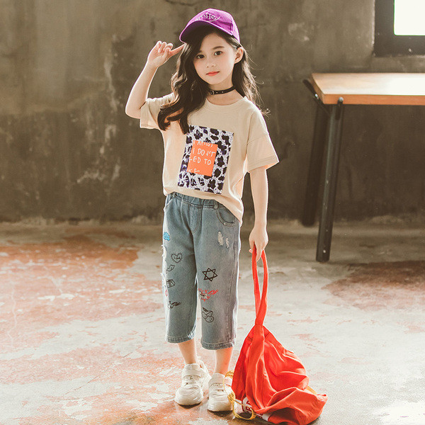 Új, kék színű gyerekfarmer modell lányoknak