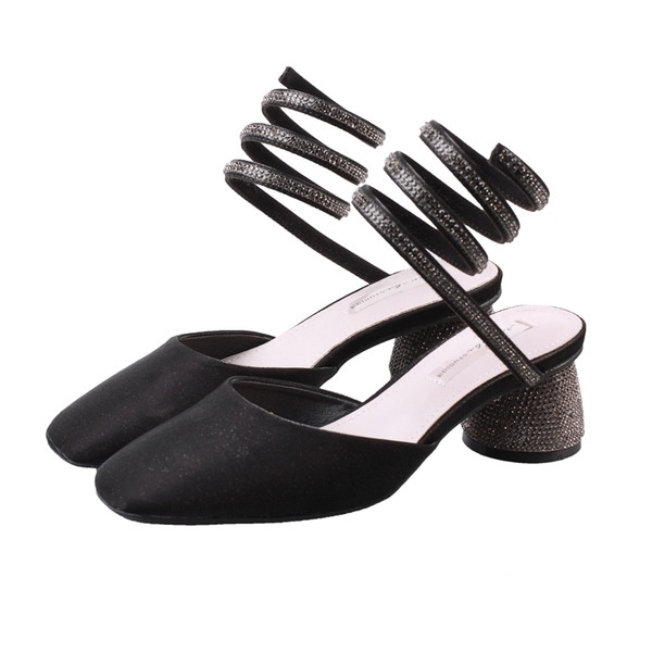 Модерни дамски сандали в два цвята - заоблен модел