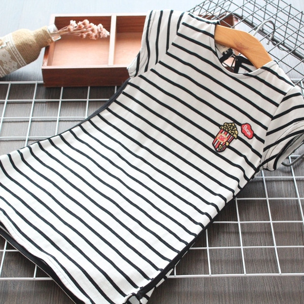 Нов модел раирана детска тениска за момичета