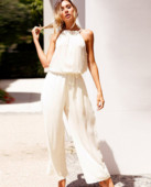 Ежедневен дамски гащеризон широк модел в два цвята