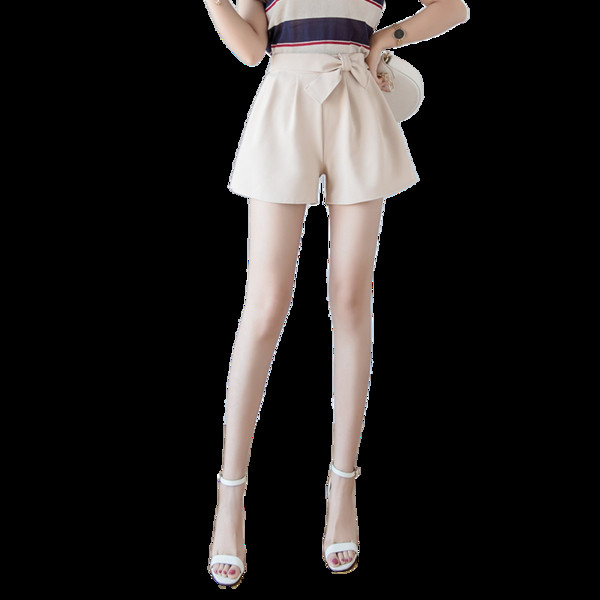 Стилни къси панталони с висока талия и панделка в няколко цвята