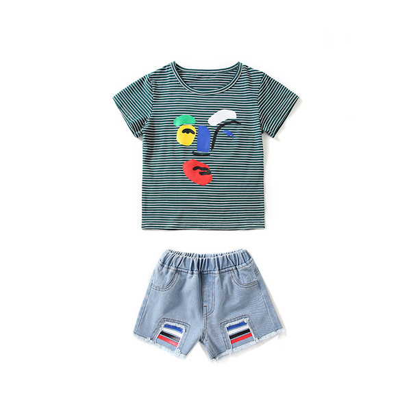 Детски комплект за момичета блуза и панталон в три цвята